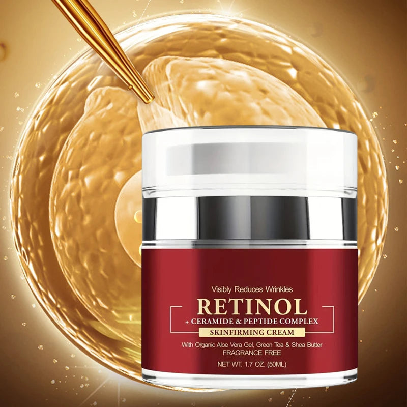 Instant Retinol Cream Wrinkle Remover Firming Lifting Anti Aging Fade Fine Lines Moisturizing Whitening Korea Repair Skin CareInstant Retinol Cream – Pele Jovem e Radiante!
Recupere a firmeza e luminosidade da sua pele com