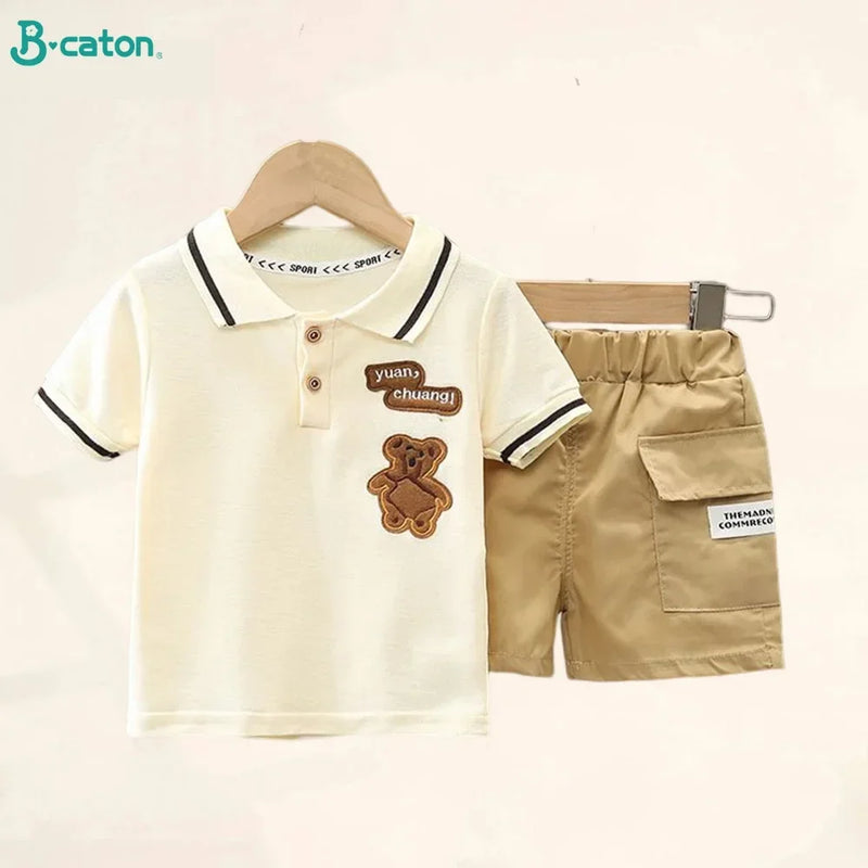 Conjunto Infantil de Verão – Camiseta e Shorts de Algodão! ☀️👦🩳 Conforto e estilo para os pequenos aproveitarem os dias quentes com leveza e liberdade. 💙